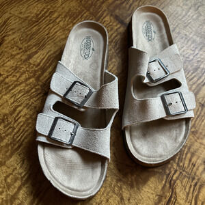 WOODSTOCK Vintage Brand BERT Men's Sz 12M Leather & Corkbed Slides/Sandals EUC